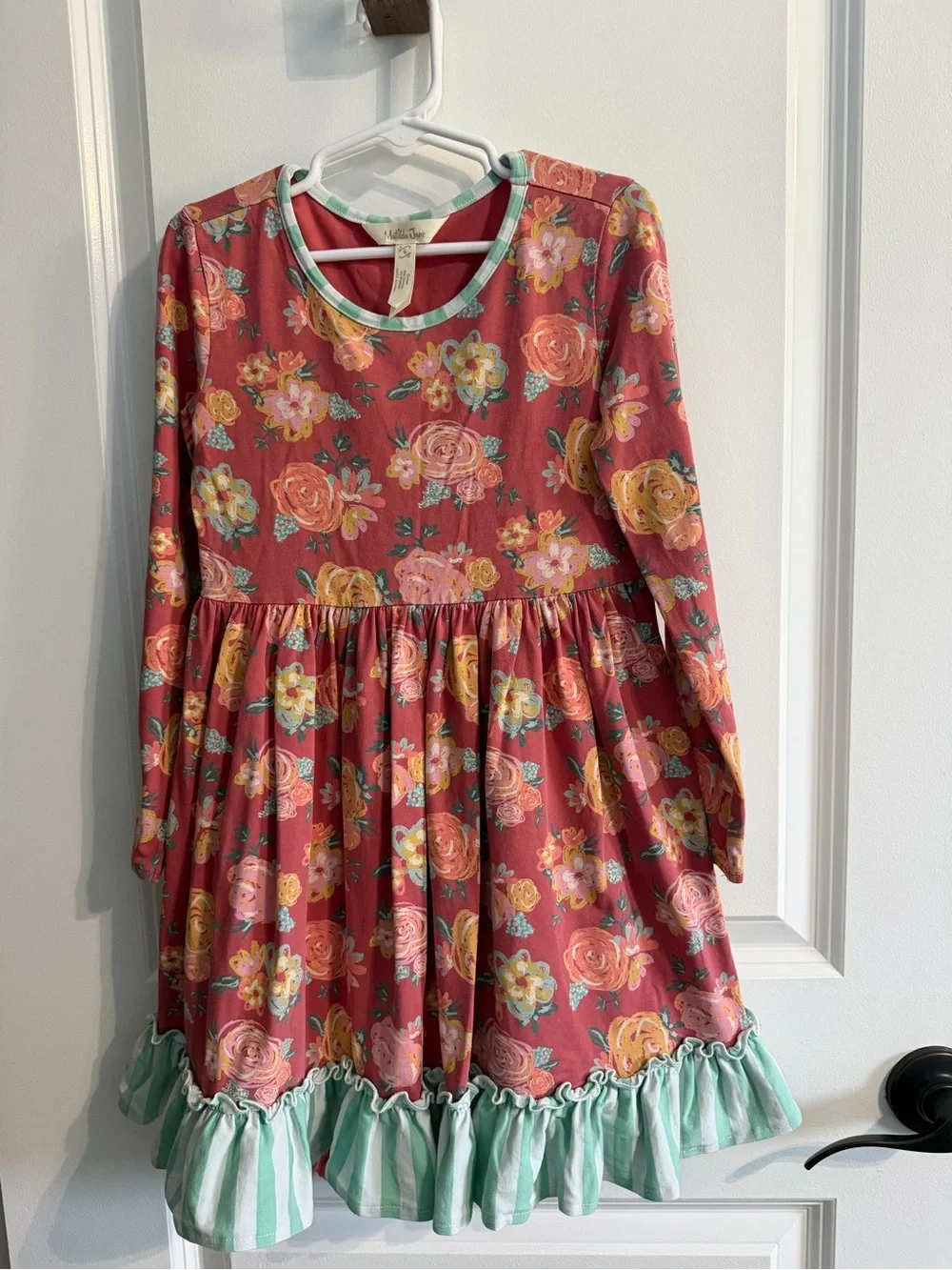 Matilda Jane Girls Floral Ruffle Dress w/ Matching Leggings
